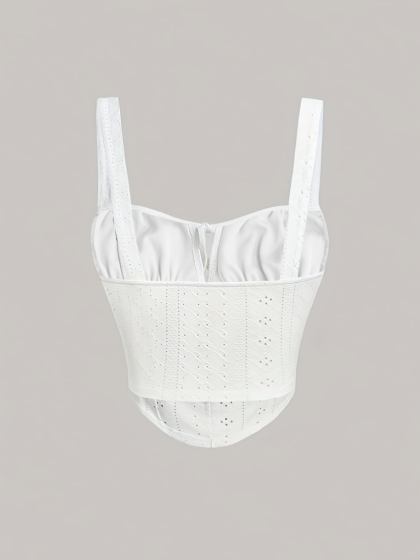 Damen Bustier Top im Corsagen-Stil mit Stickerei und Schleifendetail – Modisches Sommer-Oberteil für Alltag und Party