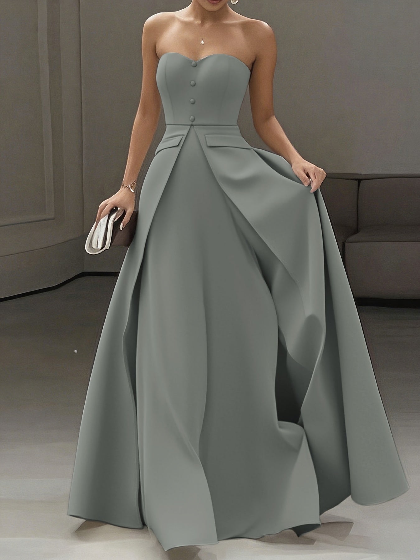 Damen Abendkleid Elegant Bandeau Stil für festliche Anlässe und Gala