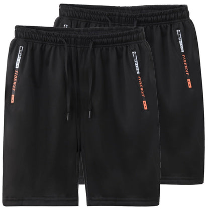 Herren Trainingsshorts 2er-Pack – Sportliche Fitness- und Freizeit-Shorts mit Reißverschlusstaschen
