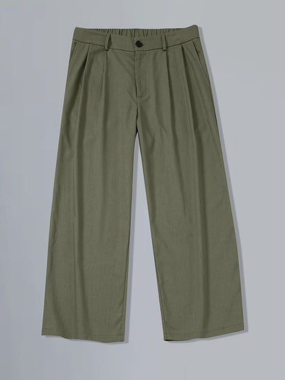 Herren Weitgeschnittene Vintage-Hose mit Bundfalten – Eleganter Streetstyle für Alltag und Freizeit