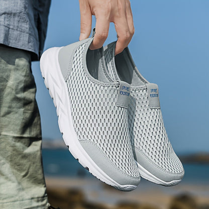 Herren Mesh-Slip-On Sportschuhe für Freizeit und Training – Atmungsaktive Sneaker