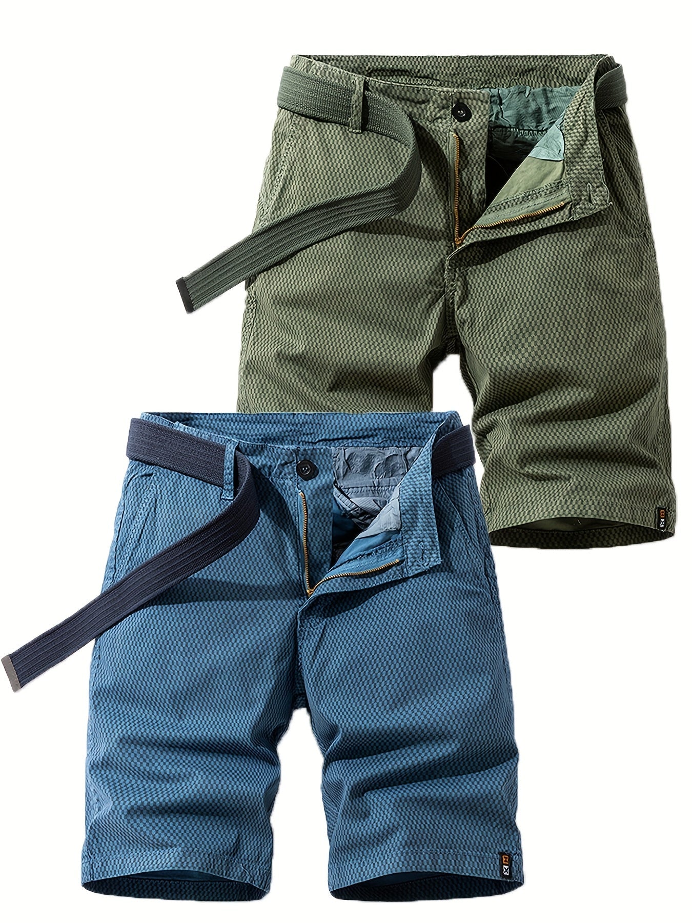 Herren Outdoor-Bermuda Shorts – Freizeit & Abenteuer, atmungsaktiv, mit Gürtel