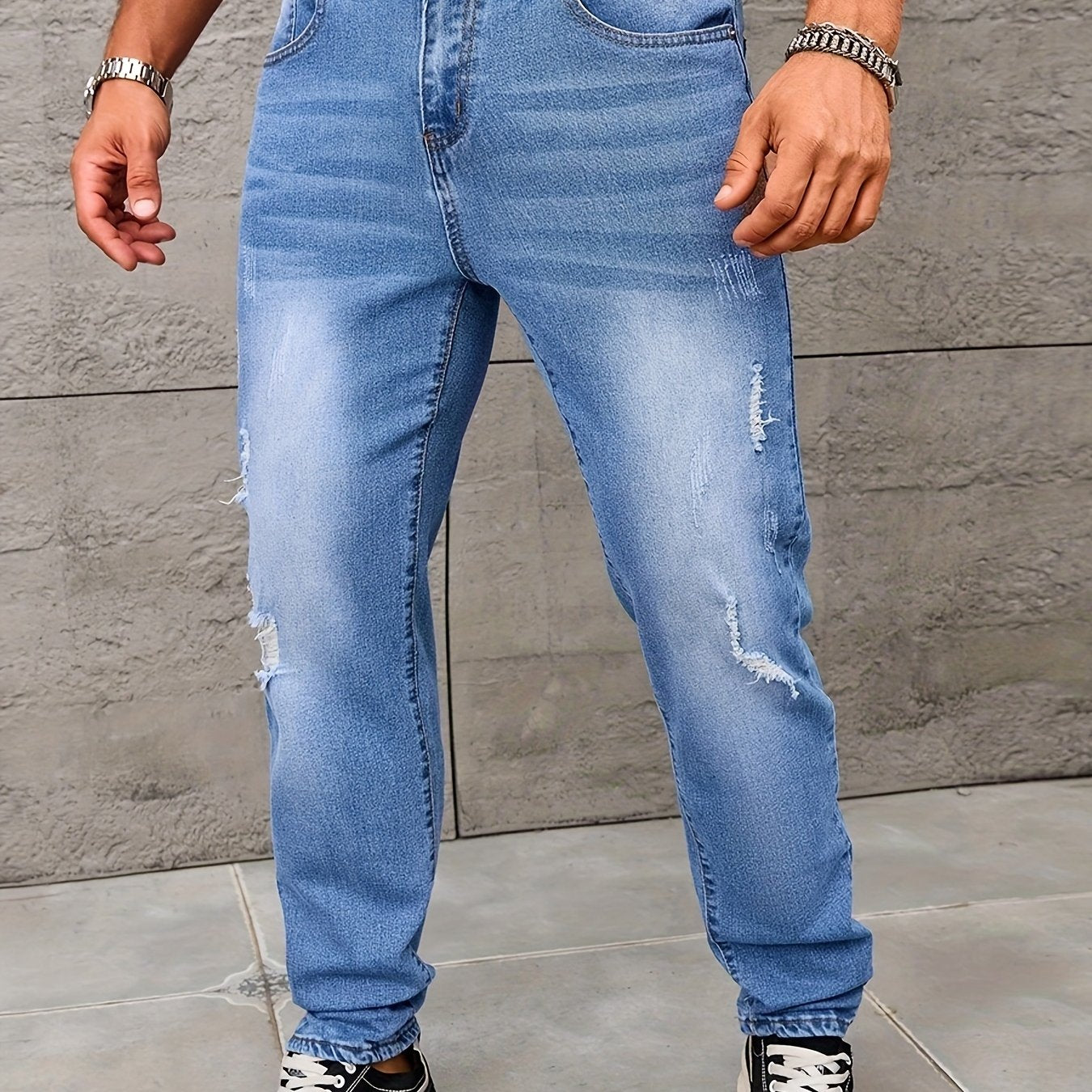 Herren Jeans im Distressed Streetstyle Look – Lässige Freizeitjeans