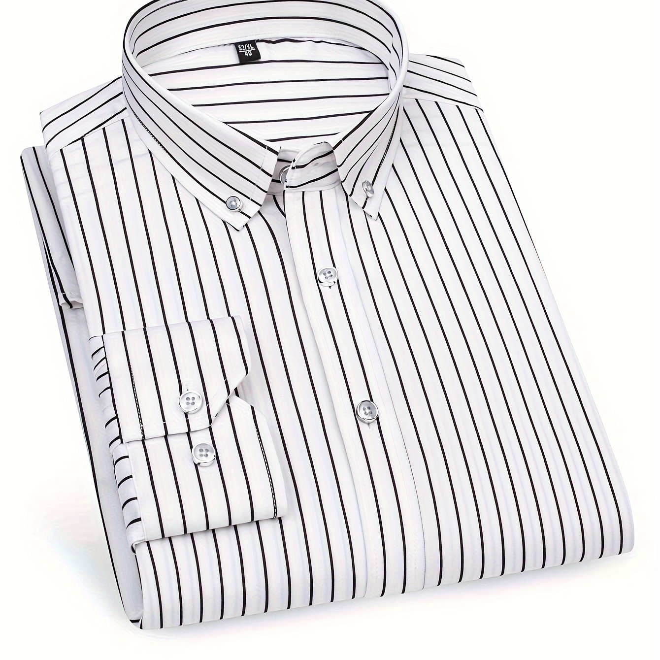 Herren Business-Freizeit Hemd mit modischen Streifen – Slim Fit, Langarm, Ideal für Büro und Alltag