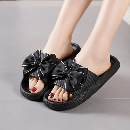 Damen Slide Sandalen mit Schleife – Stilvolle Freizeitschuhe für Garten und Alltag