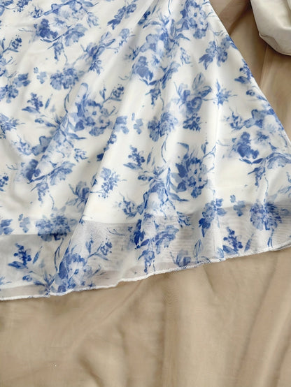 Damen Sommerkleid Elegant mit Spaghettiträgern und Blumenmuster – Perfekt für Alltag und Urlaub