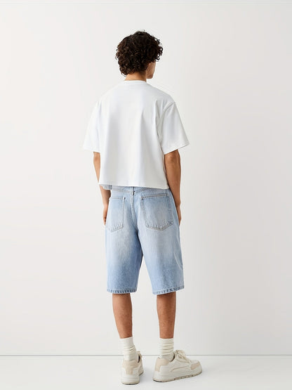 Herren Relaxed Fit Denim Bermudashorts – Modischer Freizeit-Look für Alltag und Streetstyle