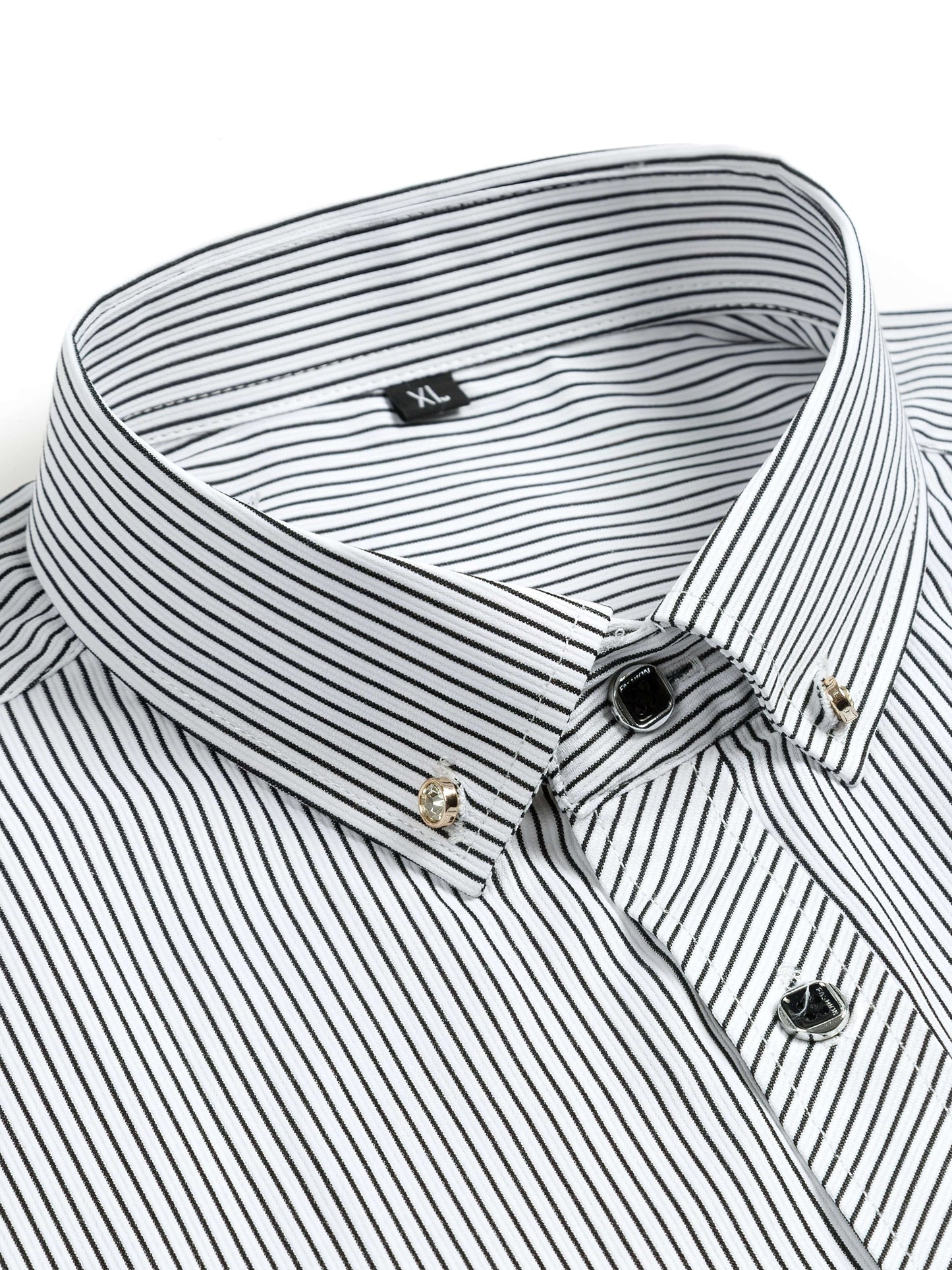 Herren Kurzarm Business-Hemd mit feinem Streifenmuster und modernem Kragen – Eleganter Freizeit- und Büro-Look