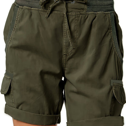 Damen Cargo-Bermuda Shorts mit Kordelzug – Bequemer Freizeit-Style für Sommer & Alltag