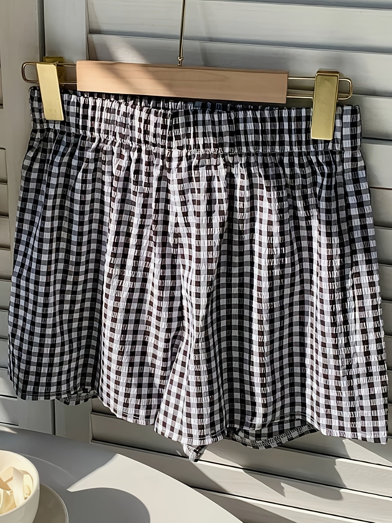 Damen Elegante High Waist Shorts mit Streifenmuster – Perfekt für Alltag & Freizeit