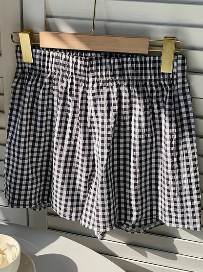 Damen Elegante High Waist Shorts mit Streifenmuster – Perfekt für Alltag & Freizeit