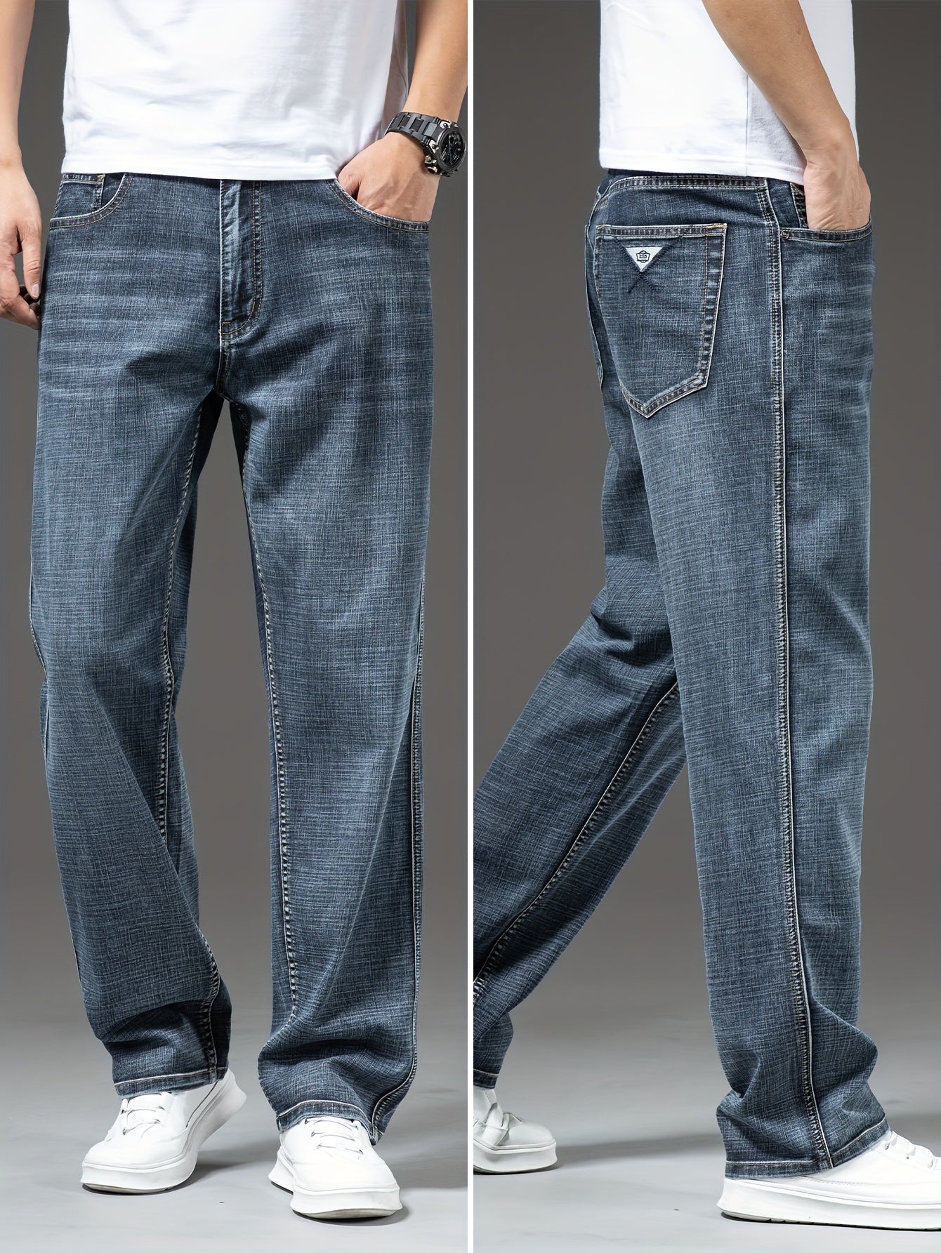 Herren Gerade Schnitt Jeans – Lässige Denim Hose im modernen Stil für Alltag & Freizeit