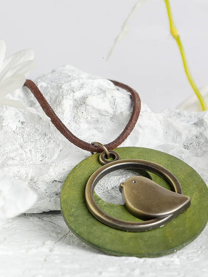 Unisex Vintage Halskette mit Retro-Vogelanhänger – Statement Schmuck für besondere Anlässe