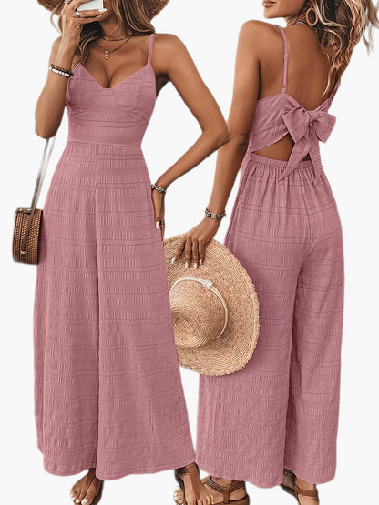 Damen Eleganter Jumpsuit mit Spaghettiträgern – Perfekt für Sommer & Freizeit