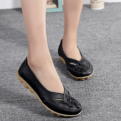 Damen Komfort-Ballerinas mit Flechtmuster – Bequeme Slipper für Alltag & Freizeit
