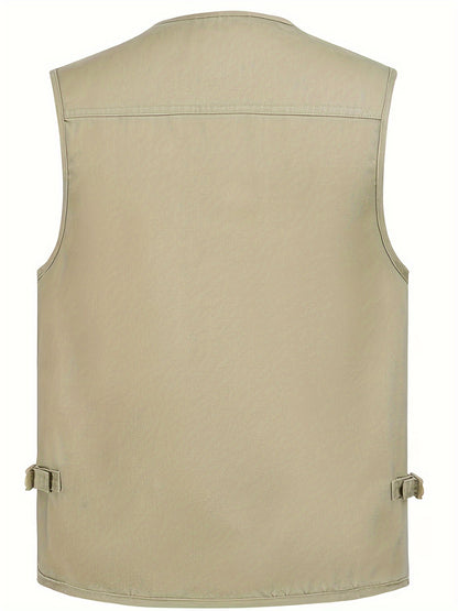 Herren Outdoor Weste mit vielen Taschen – Ideal für Angeln, Wandern & Reisen