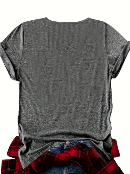 Damen Sprüche T-Shirt mit lustigem Print – Lockeres Statement Shirt für Alltag und Freizeit
