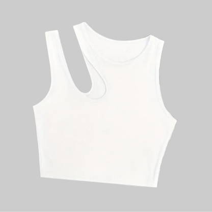 Damen Asymmetrisches Cropped Tanktop für trendige Sommer-Looks