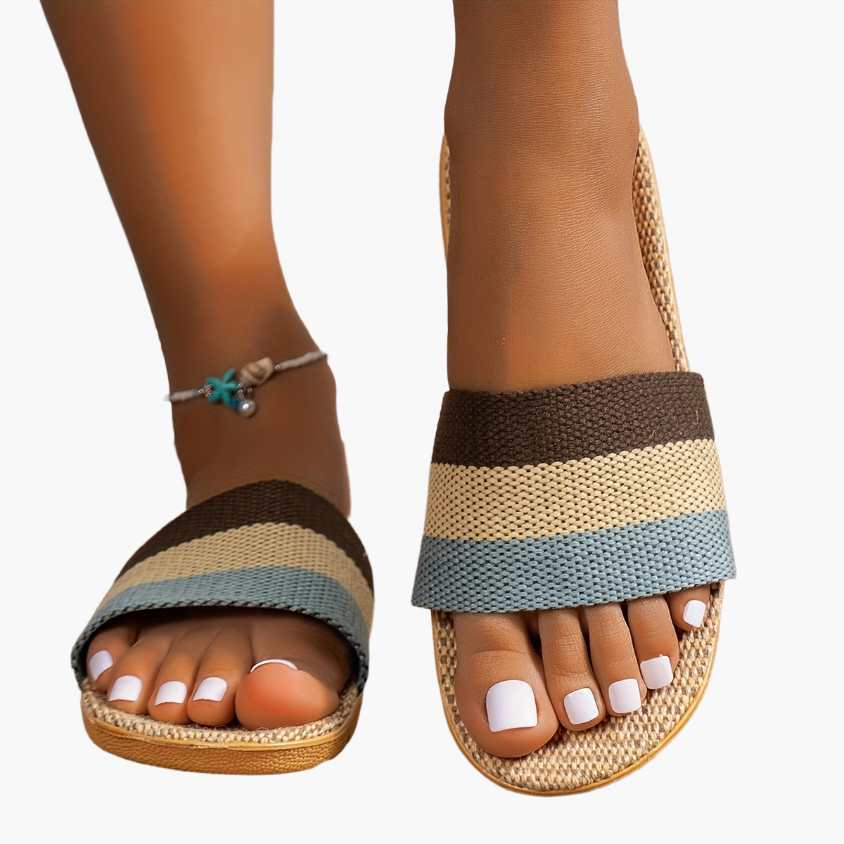 Damen Komfort-Slipper Sandalen für den Sommer – Bequeme Freizeitschuhe mit offenem Zehenbereich
