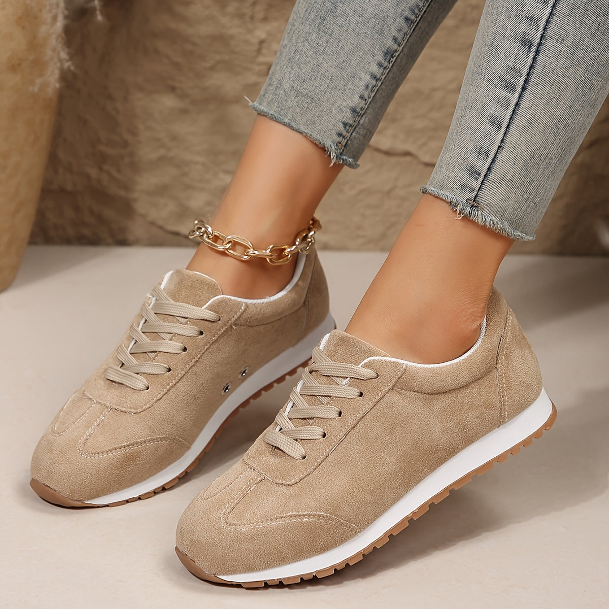 Damen Sneaker im Casual Stil für Alltag und Freizeit – Bequeme Schnürschuhe
