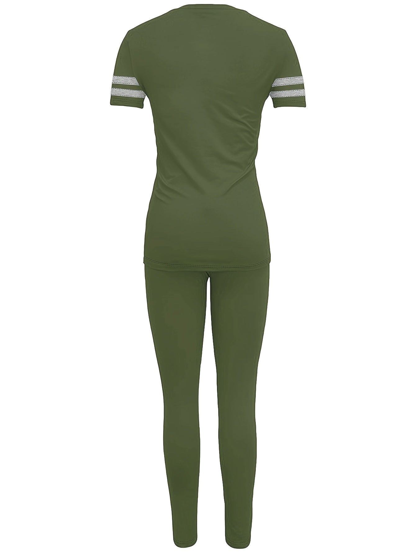 Damen Sportliches Freizeit-Set – Zweiteiliges Outfit mit T-Shirt und Leggings für Alltag & Fitness
