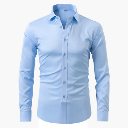 Herren Business-Hemd Slim Fit – Elegantes Knitterfreies Langarmhemd für Büro & Freizeit