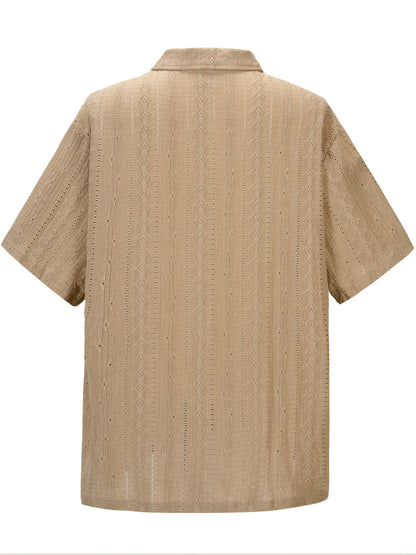 Herren Strick-Poloshirt im Retro-Stil für Freizeit und Alltag