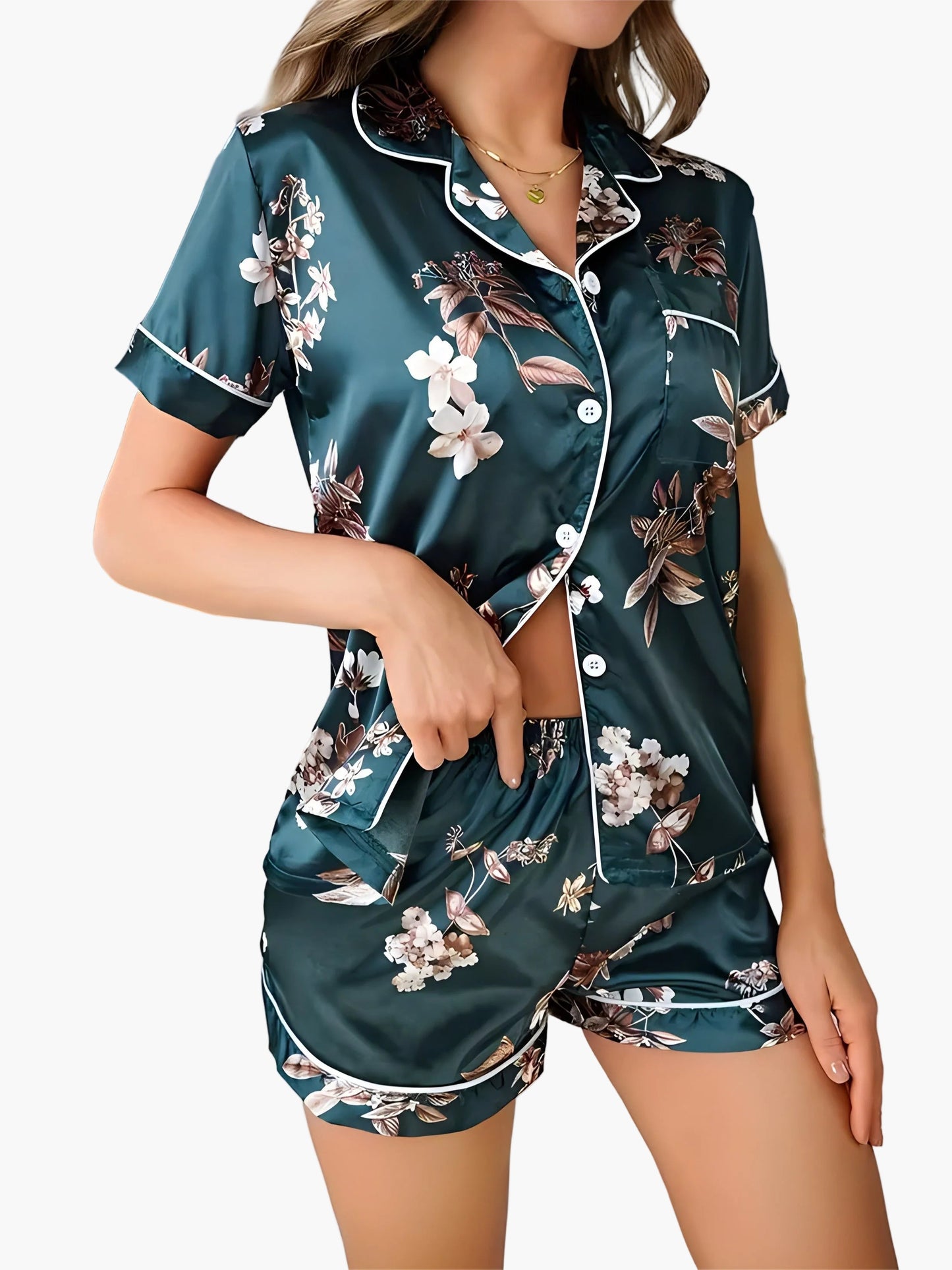Elegant Floral Printed Loungewear Set