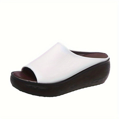 Damen Plateau Slides mit Minimalistischem Design und Komfort