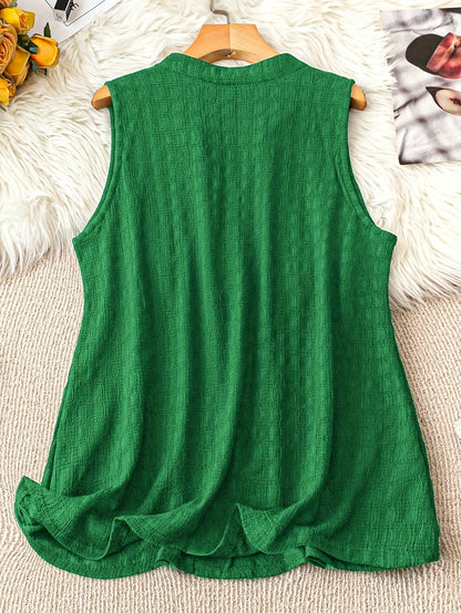 Damen Ärmelloses Tunika-Top Elegant Freizeitmode für Büro und Alltag