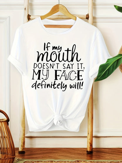 Damen Sprüche T-Shirt mit lustigem Print – Lockeres Statement Shirt für Alltag und Freizeit