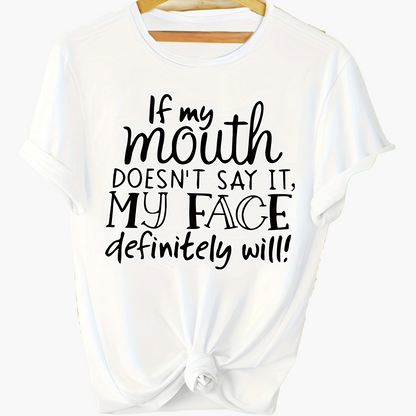 Damen Sprüche T-Shirt mit lustigem Print – Lockeres Statement Shirt für Alltag und Freizeit