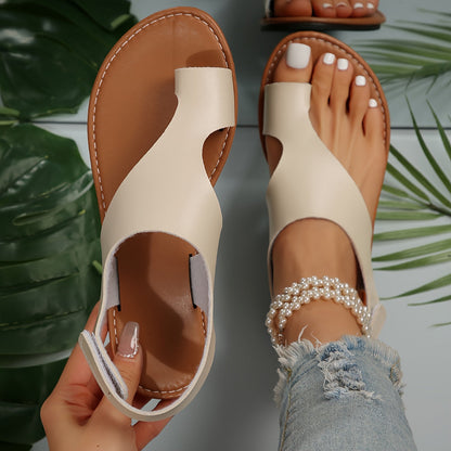 Damen Zehensandalen Elegant Freizeit Sommerschuh mit Kreuzriemen