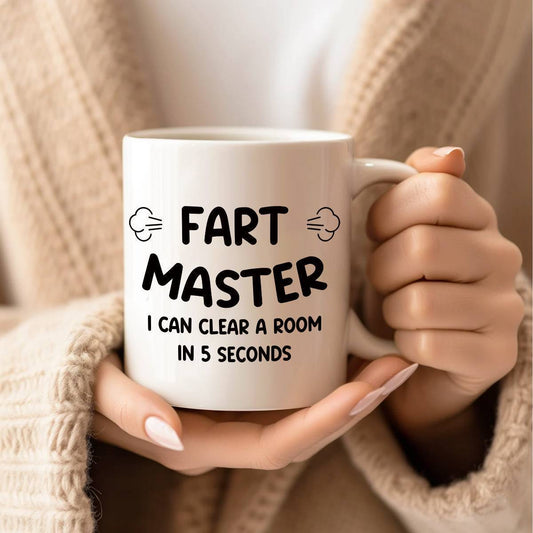 Lustige Vatertags-Tasse für Männer – Fart Master Spruch, witziges Geschenk für Väter