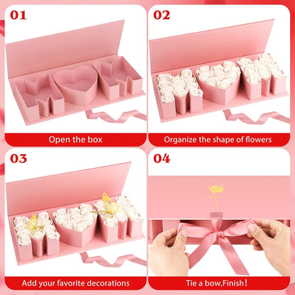 Geschenkbox Muttertag Deko Herz & Buchstaben – Elegante Präsentationsbox für Frauen, Muttertagsgeschenk, Dekoration