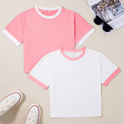 Unisex Kontrast-T-Shirts im modernen Casual-Look – Ideal für Alltag und Freizeit