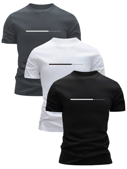 Herren T-Shirt mit minimalistischem „whatever“-Print, modern & casual, ideal für Alltag und Freizeit