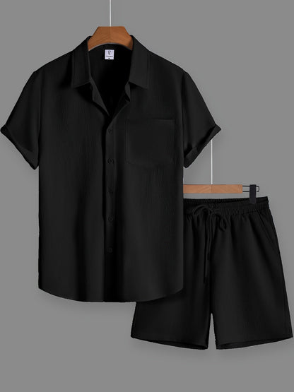 Herren Freizeit Set – Kurzarm Hemd und Shorts für entspannte Anlässe