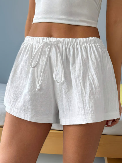 Damen Freizeit Shorts mit Kordelzug – Bequeme Sommer Loungewear für Alltag & Zuhause