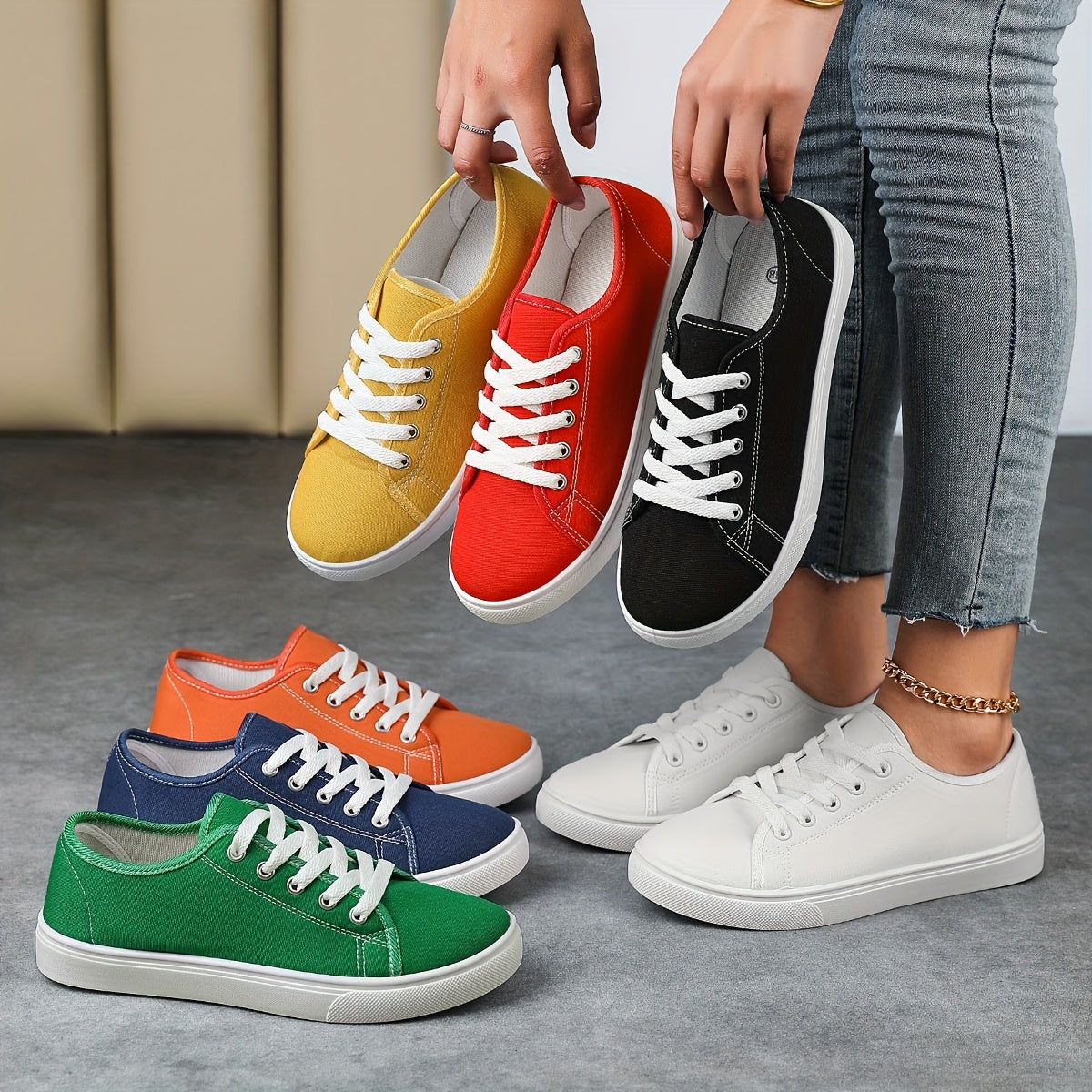 Damen Freizeit-Sneaker mit Schnürung – Bequeme Alltags-Schuhe im modernen Stil