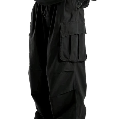 Herren Baggy Cargo Hosen Streetwear mit weitem Bein und großen Taschen