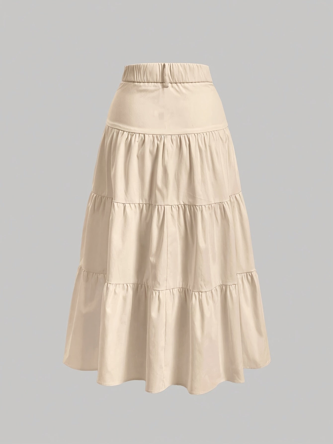 Damen Stufenrock High Waist Elegant Freizeitmode