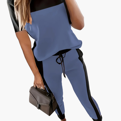 Damen Freizeit Trainingsanzug Zweiteiler – Eleganter Style für Alltag und Sport