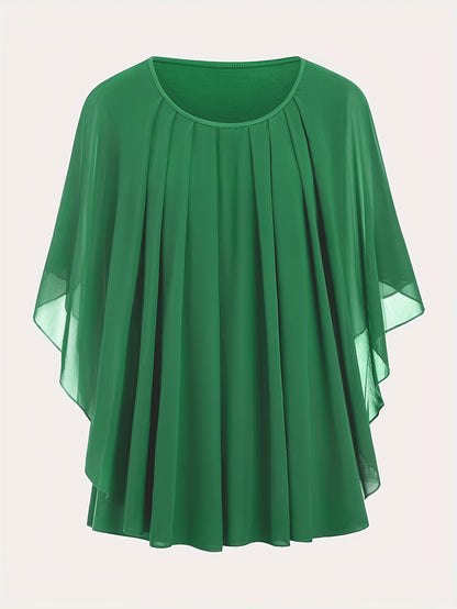 Damen Elegante Oversize Chiffon Bluse für festliche Anlässe und Alltag
