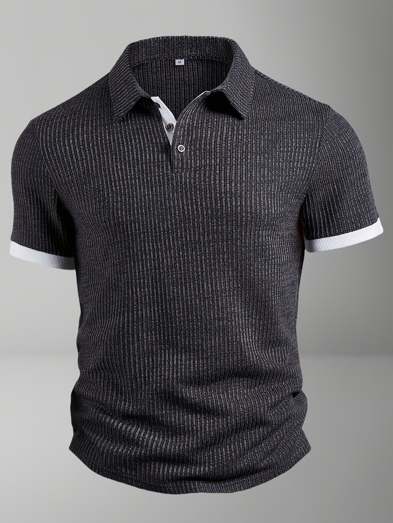 Herren Polohemd Modern Fit Kurzarm – Strukturierter Freizeit-Look mit Knopfleiste