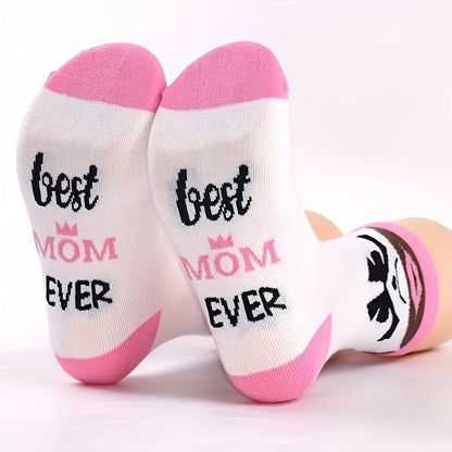 Damen Socken Best Mom Ever – Lustige Muttertagsgeschenk-Socken, Geschenkidee für Mütter