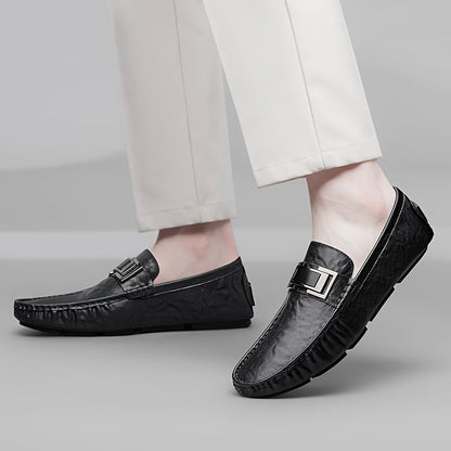 Herren Mokassins Slip-On Loafer mit Schnalle – Elegante Freizeitschuhe für Alltag & Freizeit