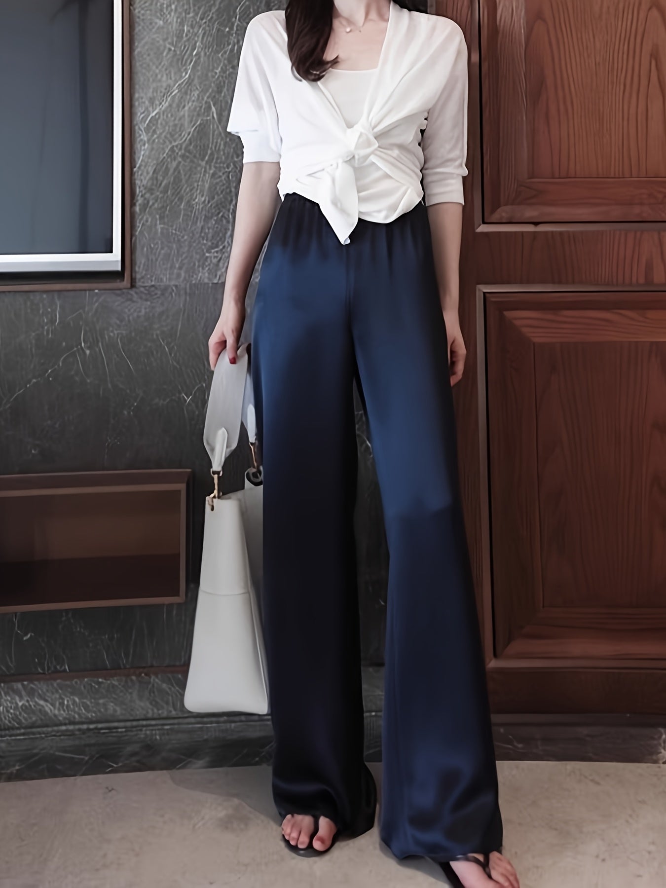 Damen Weitbeinige Businesshose mit elegantem Schnitt – Modern und vielseitig