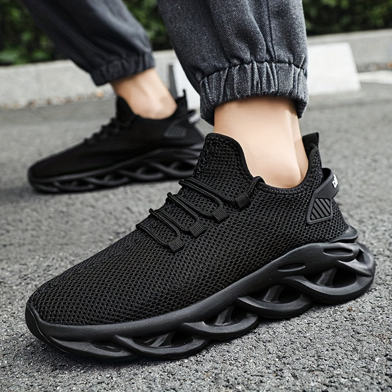 Herren Sneaker Sportliche Straßenschuhe mit Futuristischer Sohle – Laufen, Fitness & Freizeit
