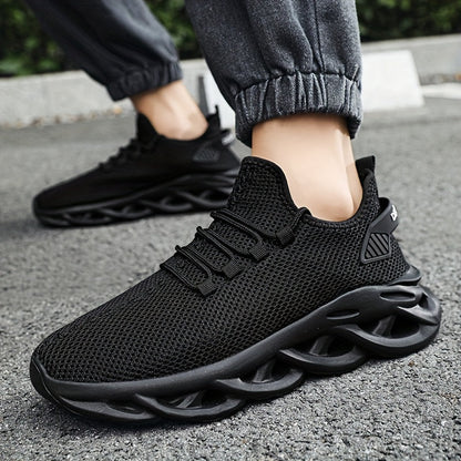 Herren Sneaker Sportliche Straßenschuhe mit Futuristischer Sohle – Laufen, Fitness & Freizeit